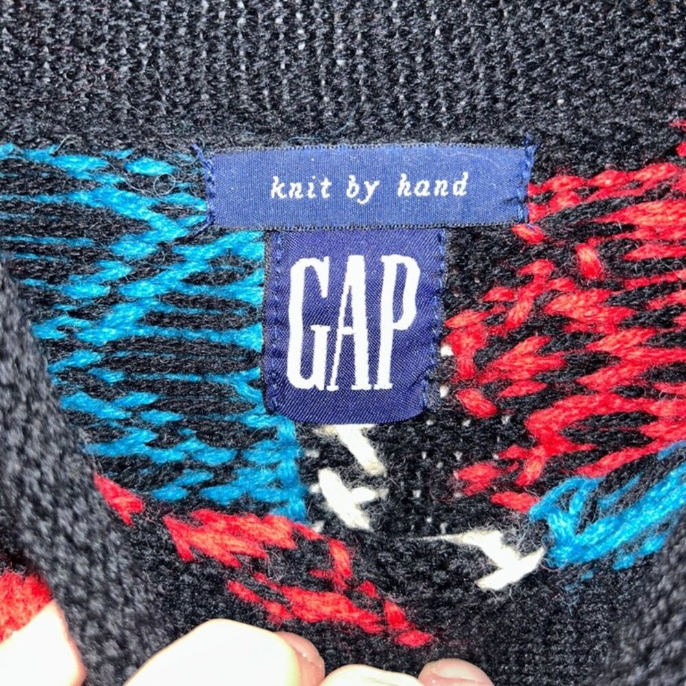Gap Vintage Spectacular Wool Patchwork Snowflakes… - image 2